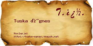 Tuska Ágnes névjegykártya