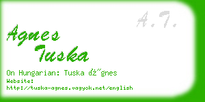 agnes tuska business card